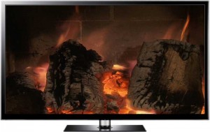 White Log Fireplace
