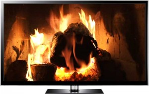 Large Log Fireplace
